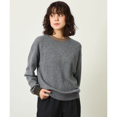 GREY LABEL ウールカシミヤバイカラーニット （グレー）｜詳細画像