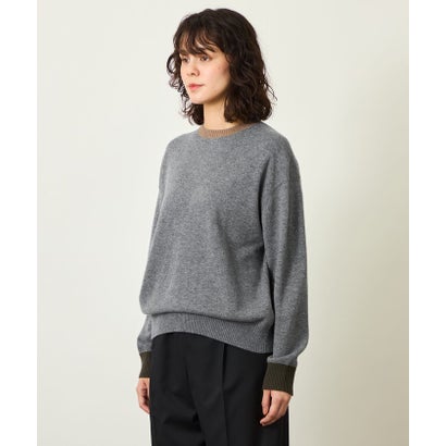 GREY LABEL ウールカシミヤバイカラーニット （グレー）｜詳細画像