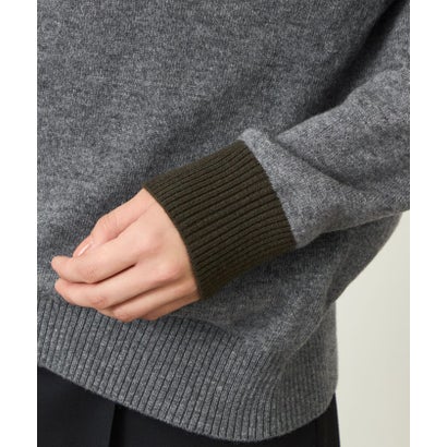 GREY LABEL ウールカシミヤバイカラーニット （グレー）｜詳細画像