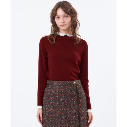 【Cleric Collar Knit(クレリックカラーニット)】 （レッド）｜詳細画像