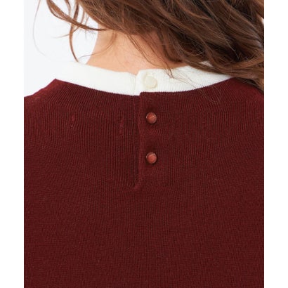 【Cleric Collar Knit(クレリックカラーニット)】 （レッド）｜詳細画像