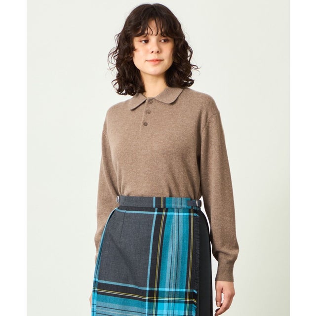 GREY LABEL ウールカシミヤ ポロニット （ベージュ）