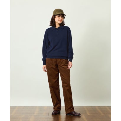 GREY LABEL ウールカシミヤ ポロニット （チャコールグレー）｜詳細画像