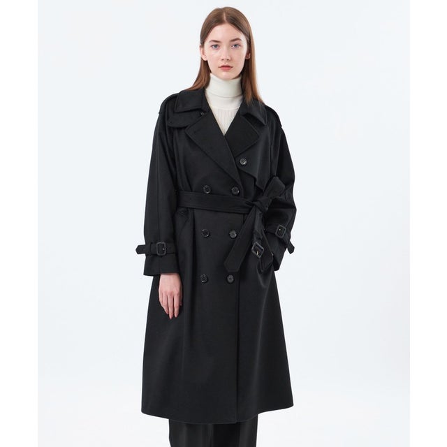 【WEB&一部店舗限定】【WELBURY TRENCH(ウェルベリートレンチ)】ウールカシミヤショートビーバー製 （ブラック）