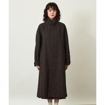 GREY LABEL シルクネップツイードスタンドカラーコート （ブラウン）｜詳細画像