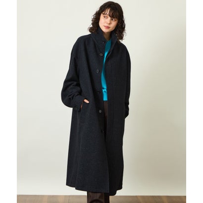 GREY LABEL シルクネップツイードスタンドカラーコート （ネイビー）｜詳細画像