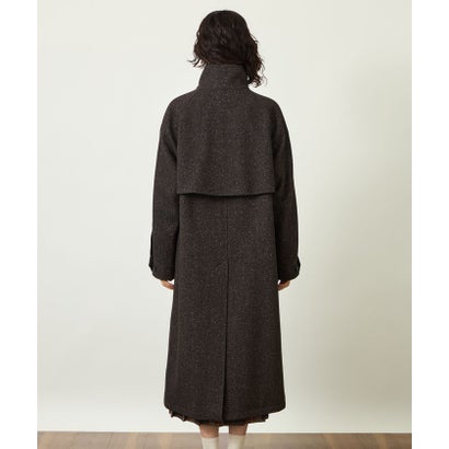 GREY LABEL シルクネップツイードスタンドカラーコート （ネイビー）｜詳細画像
