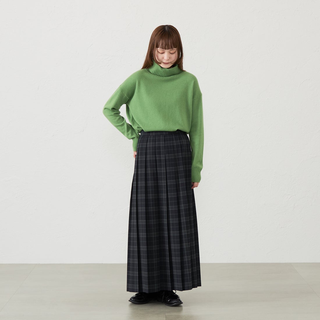 MACKINTOSH PHILOSOPHY プリーツスカート 38 きつ ネイビー