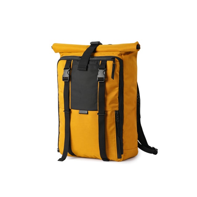 スクアード リュック バックパック ロールトップ 19L B4 上部拡張 撥水 防水 日本製 master－piece 224100 （イエロー）