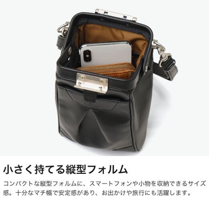 正規取扱店 ショルダーバッグ 斜めがけ レザー 革 本革 ダレスバッグ 小さめ おしゃれ コンパクト ブランド 日本製 tact マイクロショルダーバッグ 04027-l （BLACK）｜詳細画像