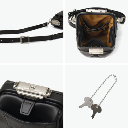 正規取扱店 ショルダーバッグ 斜めがけ レザー 革 本革 ダレスバッグ 小さめ おしゃれ コンパクト ブランド 日本製 tact マイクロショルダーバッグ 04027-l （BLACK）｜詳細画像