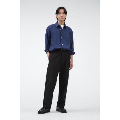 マーガレットハウエル / リネン100% タック入りシャツ ブラック サイズ１ マーガレット・ハウエル MARGARET HOWELL SHIRTING LINEN I （DARK
