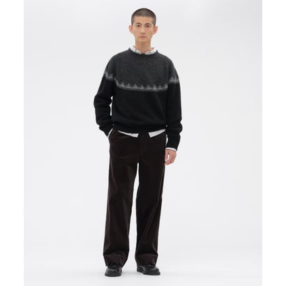 FAIRISLE NATURAL WOOL （CHARCOAL3）｜詳細画像