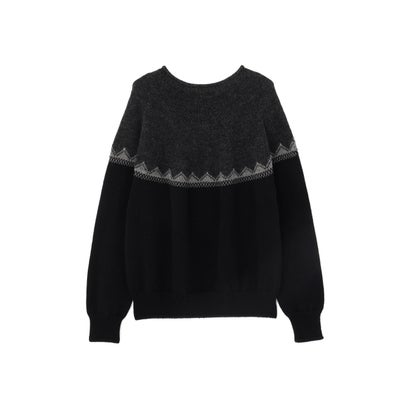 FAIRISLE NATURAL WOOL （CHARCOAL3）｜詳細画像