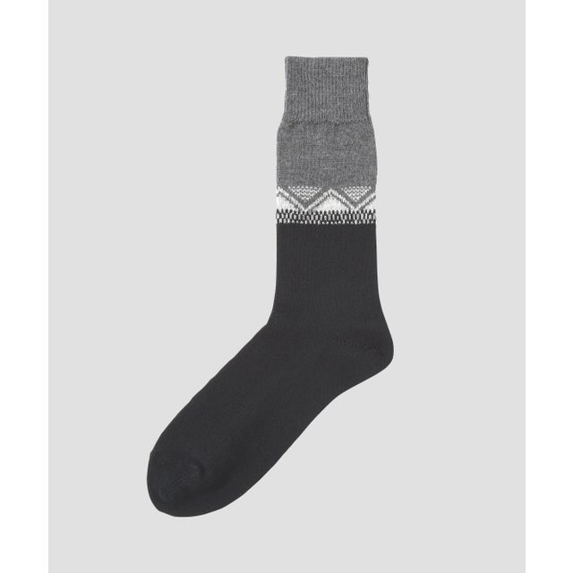 FAIRISLE WOOL SOCK （CHARCOAL3）