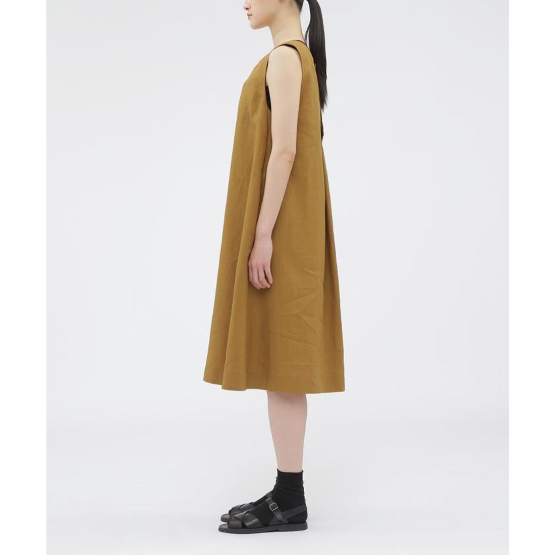 レディース マーガレットハウエル HIDDEN POCKET DRESS ロングワンピース
