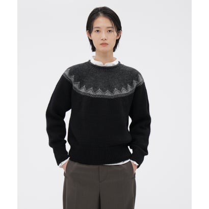 FAIRISLE NATURAL WOOL （CHARCOAL3）｜詳細画像