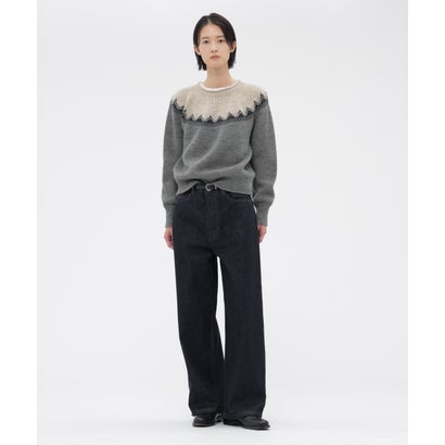 FAIRISLE NATURAL WOOL （CHARCOAL3）｜詳細画像