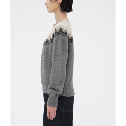 FAIRISLE NATURAL WOOL （CHARCOAL3）｜詳細画像