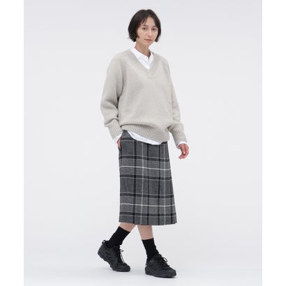 LARGE CHECK WOOL （GREY）｜詳細画像