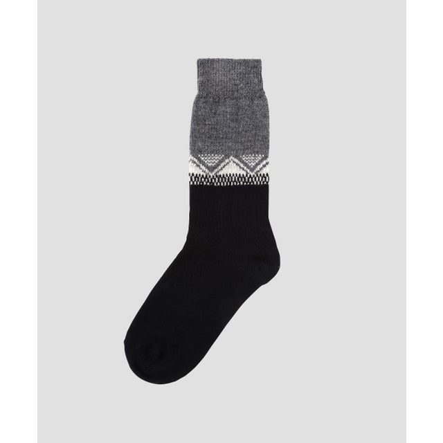 WOOL FAIRISLE SOCK （CHARCOAL3）