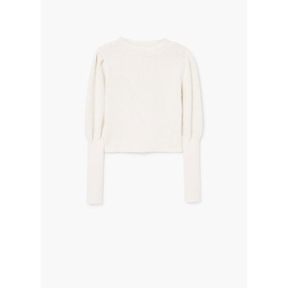 ニット Cropped cotton-blend sweater （ナチュラルホワイト）｜詳細画像