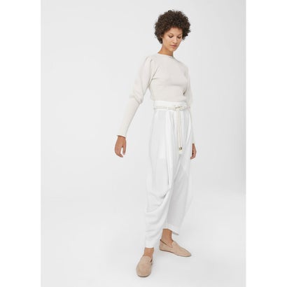 ニット Cropped cotton-blend sweater （ナチュラルホワイト）｜詳細画像