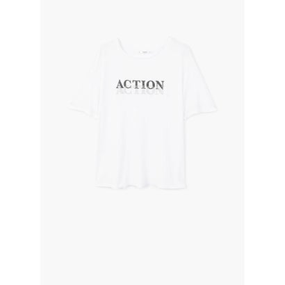 Tシャツ .-- ACTION （ホワイト）｜詳細画像