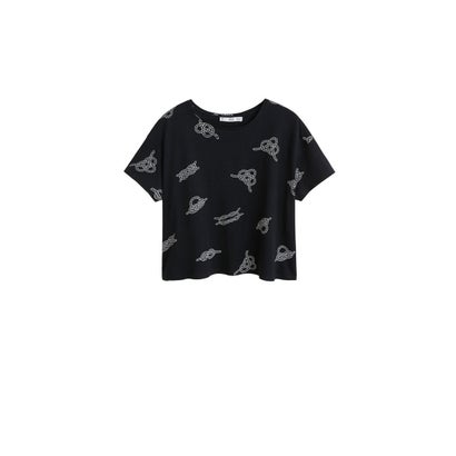 Tシャツ -- CHALOFIN （ブラック）｜詳細画像