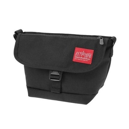 Nylon Messenger Bag Flap Zipper Pocket （BK）｜詳細画像