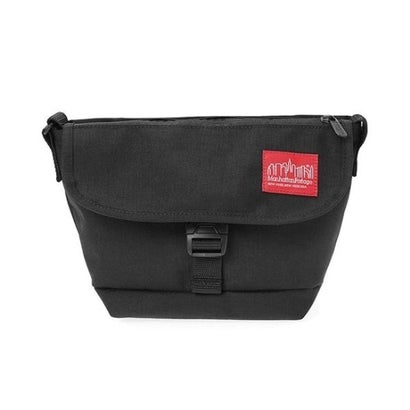 Nylon Messenger Bag Flap Zipper Pocket （BK）｜詳細画像