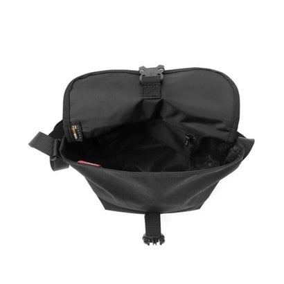 Nylon Messenger Bag Flap Zipper Pocket （BK）｜詳細画像
