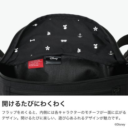 日本正規品 ウエストバッグ メンズ レディース ボディバッグ ブランド ミッキー バッグ 撥水 ディズニー 限定モデル MICKEY 26 ALLEYCAT WAIST BAG MP1101MIC26 （Black）｜詳細画像