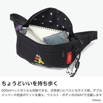 日本正規品 ウエストバッグ メンズ レディース ボディバッグ ブランド ミッキー バッグ 撥水 ディズニー 限定モデル MICKEY 26 ALLEYCAT WAIST BAG MP1101MIC26 （Black）｜詳細画像