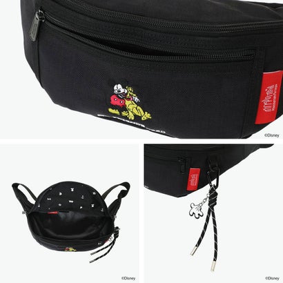 日本正規品 ウエストバッグ メンズ レディース ボディバッグ ブランド ミッキー バッグ 撥水 ディズニー 限定モデル MICKEY 26 ALLEYCAT WAIST BAG MP1101MIC26 （Black）｜詳細画像
