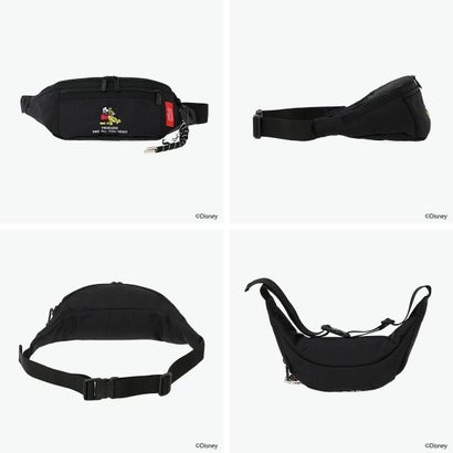 日本正規品 ウエストバッグ メンズ レディース ボディバッグ ブランド ミッキー バッグ 撥水 ディズニー 限定モデル MICKEY 26 ALLEYCAT WAIST BAG MP1101MIC26 （Black）｜詳細画像