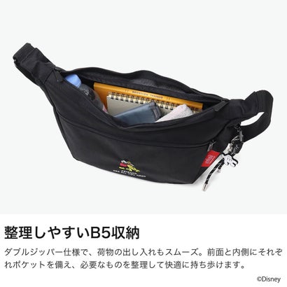 日本正規品 ショルダーバッグ メンズ レディース ミッキー プルート ディズニー ブランド 斜めがけ 数量限定 B5 MICKEY 26 DUET SHOULDER BAG MP2409MIC26 （Black）｜詳細画像