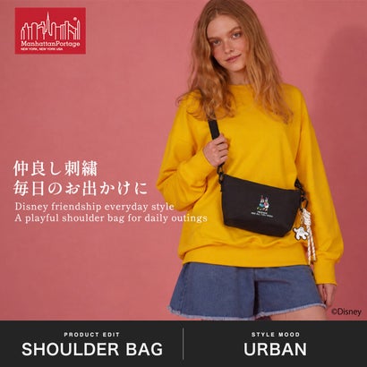 日本正規品 ショルダーバッグ ミニー デイジー ディズニー ブランド 斜めがけ 小さめ 数量限定 撥水 MICKEY 26 ZUCCOTTI CLUTCH MP6020MIC26 （Black）｜詳細画像