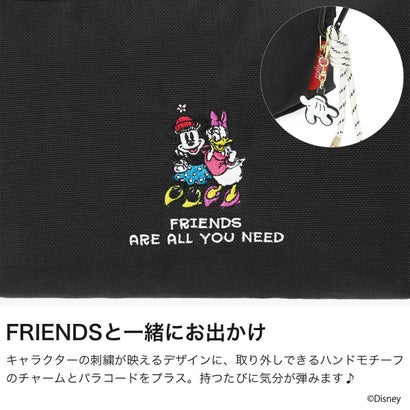 日本正規品 ショルダーバッグ ミニー デイジー ディズニー ブランド 斜めがけ 小さめ 数量限定 撥水 MICKEY 26 ZUCCOTTI CLUTCH MP6020MIC26 （Black）｜詳細画像