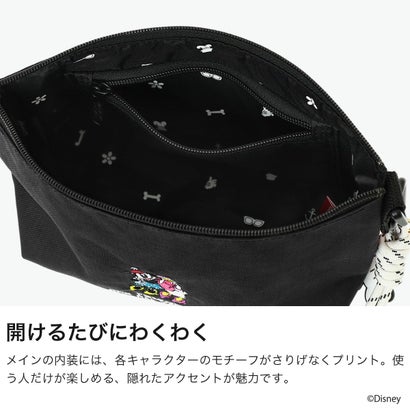 日本正規品 ショルダーバッグ ミニー デイジー ディズニー ブランド 斜めがけ 小さめ 数量限定 撥水 MICKEY 26 ZUCCOTTI CLUTCH MP6020MIC26 （Black）｜詳細画像