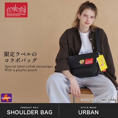 日本正規品 メッセンジャーバッグ SPONGE BOB NYLON MESSENGER BAG JR (SM) BP W/DIV MGNT 500D CORDURA MP1605JRBPDMGNTSB （Black）｜詳細画像
