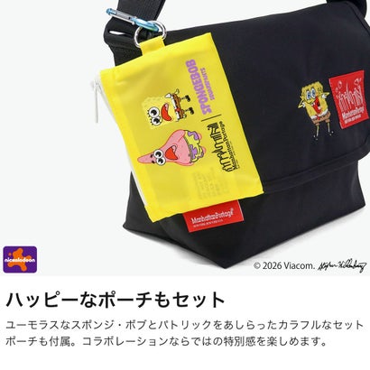日本正規品 メッセンジャーバッグ SPONGE BOB NYLON MESSENGER BAG JR (SM) BP W/DIV MGNT 500D CORDURA MP1605JRBPDMGNTSB （Black）｜詳細画像