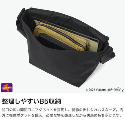 日本正規品 メッセンジャーバッグ SPONGE BOB NYLON MESSENGER BAG JR (SM) BP W/DIV MGNT 500D CORDURA MP1605JRBPDMGNTSB （Black）｜詳細画像