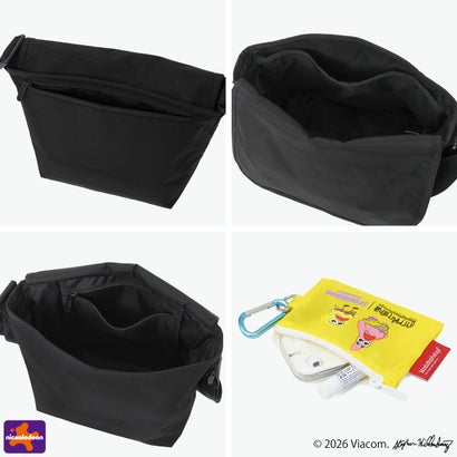 日本正規品 メッセンジャーバッグ SPONGE BOB NYLON MESSENGER BAG JR (SM) BP W/DIV MGNT 500D CORDURA MP1605JRBPDMGNTSB （Black）｜詳細画像