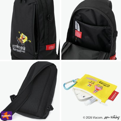 日本正規品 ボディバッグ スポンジボブ 限定モデル SPONGE BOB LITTLE ITALY CROSSBODY BAG CORDURA RIPSTOP POLYESTER MP1927SB （Black）｜詳細画像