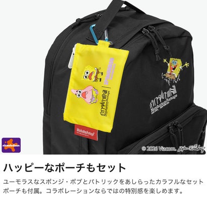 日本正規品 リュック メンズ レディース ブランド スポンジボブ 通勤 SPONGE BOB TOWNSEND BACKPACK CORDURA RIPSTOP POLYESTER MP2236SB （Black）｜詳細画像