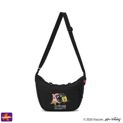 日本正規品 ショルダーバッグ メンズ レディース ブランド スポンジボブ SPONGE BOB DUET ACTION BAG CORDURA RIPSTOP POLYESTER MP2409SB （Black）｜詳細画像