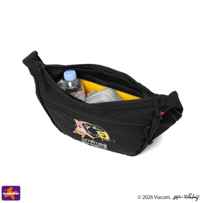 日本正規品 ショルダーバッグ メンズ レディース ブランド スポンジボブ SPONGE BOB DUET ACTION BAG CORDURA RIPSTOP POLYESTER MP2409SB （Black）｜詳細画像
