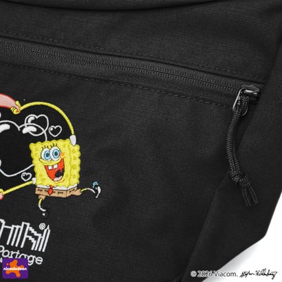 日本正規品 ショルダーバッグ メンズ レディース ブランド スポンジボブ SPONGE BOB DUET ACTION BAG CORDURA RIPSTOP POLYESTER MP2409SB （Black）｜詳細画像