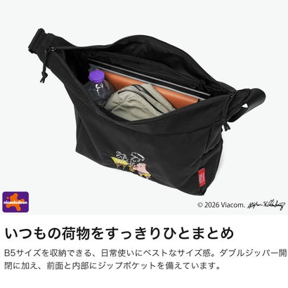 日本正規品 ショルダーバッグ メンズ レディース ブランド スポンジボブ 限定モデル SPONGE BOB BED-STUY SHOULDER BAG CORDURA RIPSTOP MP6041SB （Black）｜詳細画像